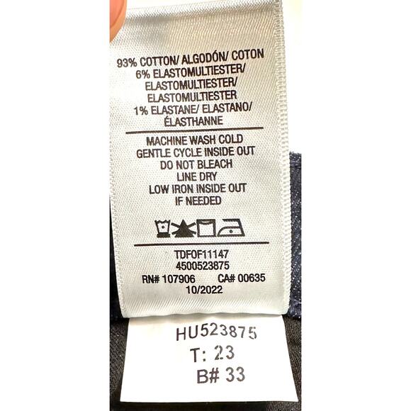 NWT Hudson Womens Barbara Ombre Foil Coated High Rise Bootcut Jeans 23 Goth Punk - Picture 11 of 11